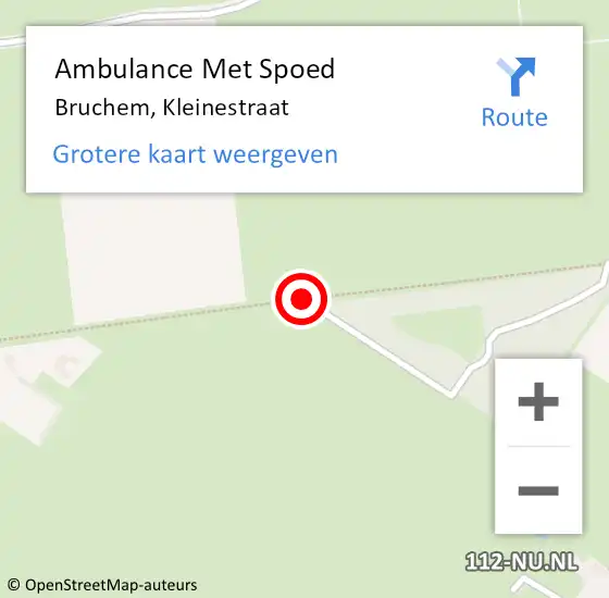 Locatie op kaart van de 112 melding: Ambulance Met Spoed Naar Bruchem, Kleinestraat op 21 mei 2020 16:25