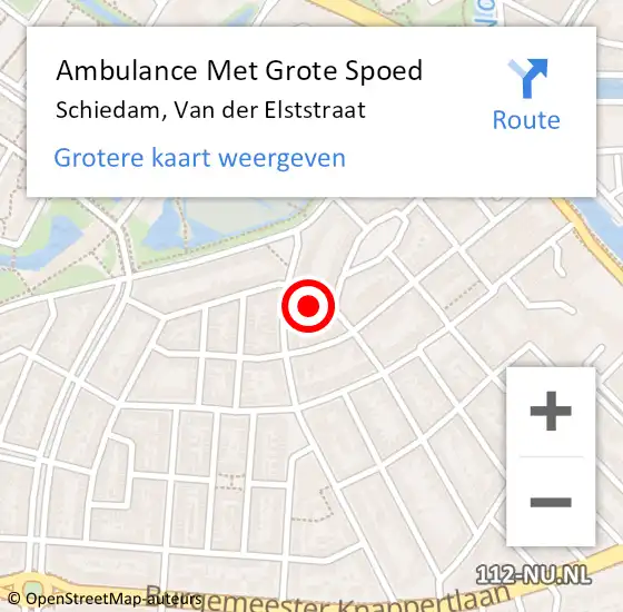 Locatie op kaart van de 112 melding: Ambulance Met Grote Spoed Naar Elst, Zuid op 21 mei 2020 21:12