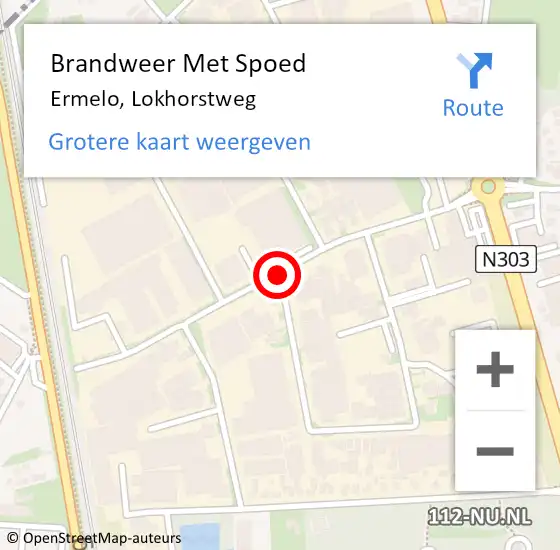 Locatie op kaart van de 112 melding: Brandweer Met Spoed Naar Ermelo, Lokhorstweg op 23 mei 2020 21:43