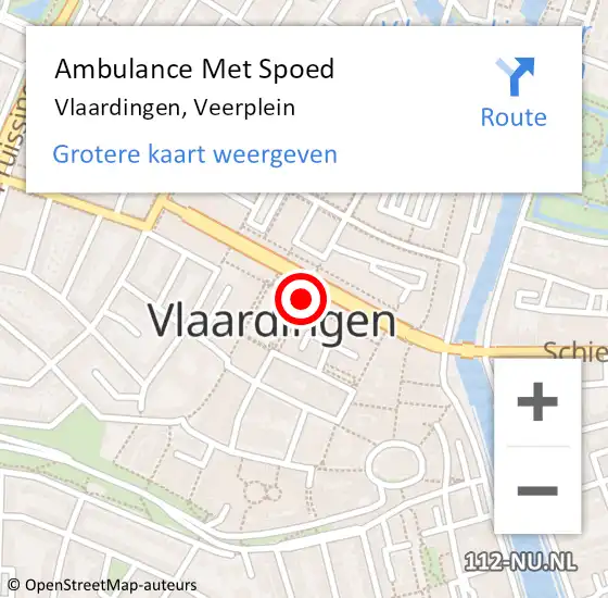 Locatie op kaart van de 112 melding: Ambulance Met Spoed Naar Vlaardingen, Veerplein op 24 mei 2020 07:01