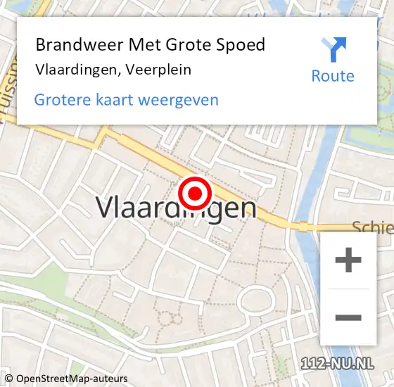 Locatie op kaart van de 112 melding: Brandweer Met Grote Spoed Naar Vlaardingen, Veerplein op 24 mei 2020 07:17