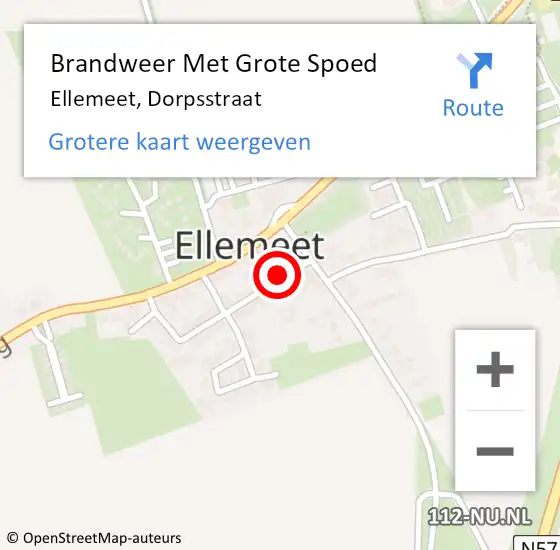 Locatie op kaart van de 112 melding: Brandweer Met Grote Spoed Naar Ellemeet, Dorpsstraat op 27 mei 2020 13:27