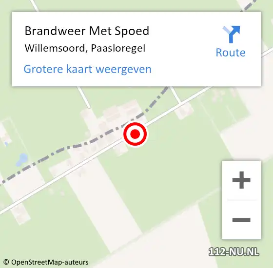 Locatie op kaart van de 112 melding: Brandweer Met Spoed Naar Willemsoord, Paasloregel op 28 mei 2020 01:28