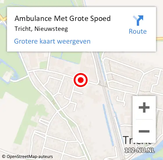 Locatie op kaart van de 112 melding: Ambulance Met Grote Spoed Naar Tricht, Nieuwsteeg op 28 mei 2020 23:12