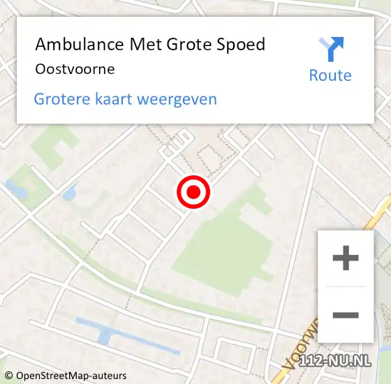 Locatie op kaart van de 112 melding: Ambulance Met Grote Spoed Naar Oostvoorne op 29 mei 2020 08:45