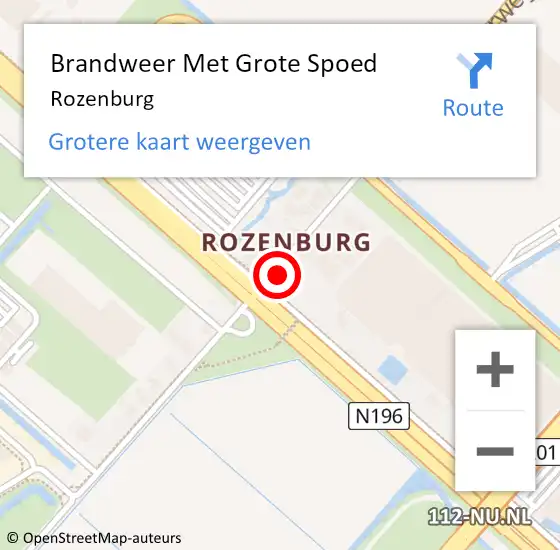 Locatie op kaart van de 112 melding: Brandweer Met Grote Spoed Naar Rozenburg Nh op 29 mei 2020 11:06