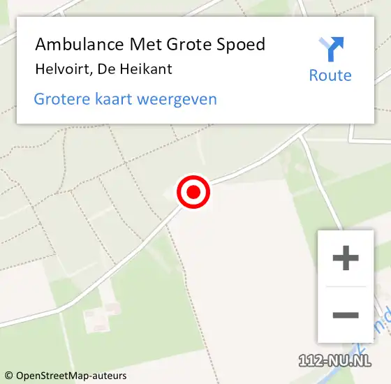 Locatie op kaart van de 112 melding: Ambulance Met Grote Spoed Naar Helvoirt, De Heikant op 29 mei 2020 17:21
