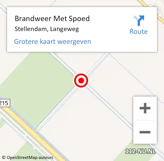 Locatie op kaart van de 112 melding: Brandweer Met Spoed Naar Stellendam, Langeweg op 30 mei 2020 18:54