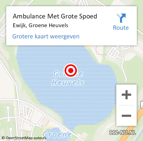 Locatie op kaart van de 112 melding: Ambulance Met Grote Spoed Naar Ewijk, Groene Heuvels op 31 mei 2020 01:31