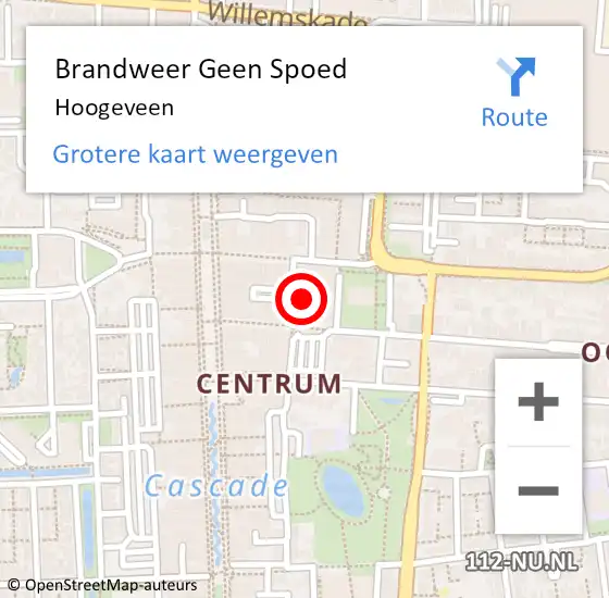 Locatie op kaart van de 112 melding: Brandweer Geen Spoed Naar Hoogeveen op 31 mei 2020 08:55