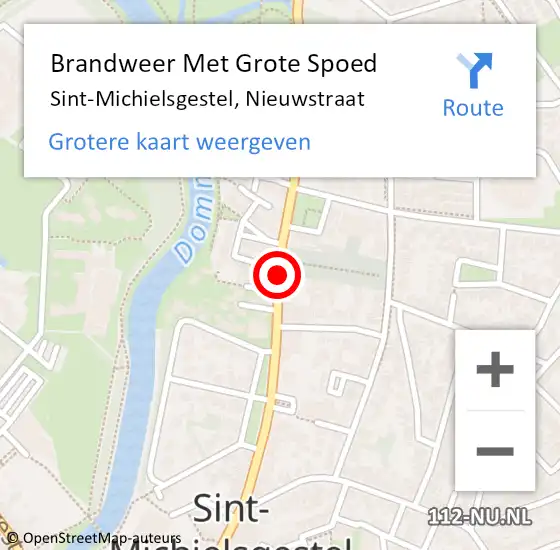 Locatie op kaart van de 112 melding: Brandweer Met Grote Spoed Naar Sint-Michielsgestel, Nieuwstraat op 31 mei 2020 12:57