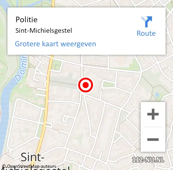 Locatie op kaart van de 112 melding: Politie Sint-Michielsgestel op 1 juni 2020 14:14