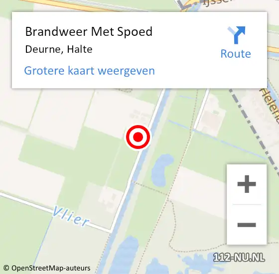 Locatie op kaart van de 112 melding: Brandweer Met Spoed Naar Deurne, Halte op 1 juni 2020 14:48