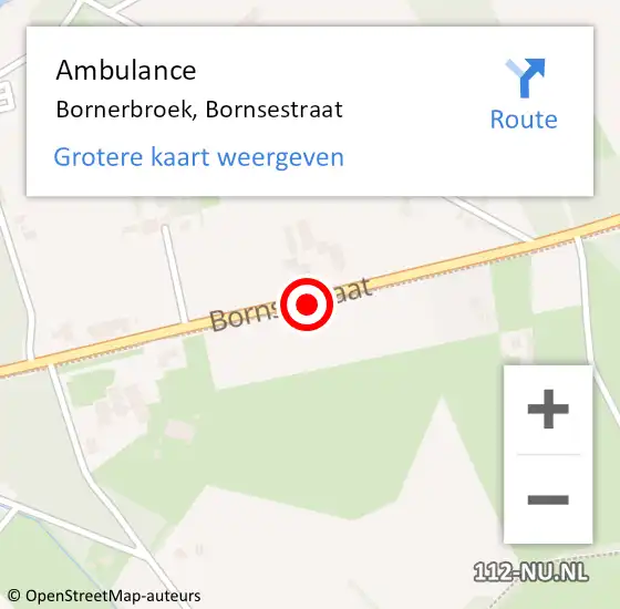 Locatie op kaart van de 112 melding: Ambulance Bornerbroek, Bornsestraat op 1 juni 2020 15:14