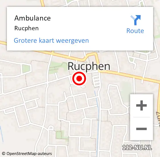 Locatie op kaart van de 112 melding: Ambulance Rucphen op 2 juni 2020 13:39