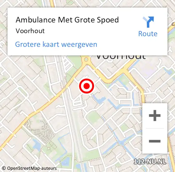 Locatie op kaart van de 112 melding: Ambulance Met Grote Spoed Naar Voorhout op 2 juni 2020 14:04