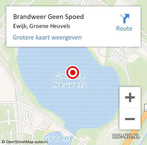 Locatie op kaart van de 112 melding: Brandweer Geen Spoed Naar Ewijk, Groene Heuvels op 2 juni 2020 15:37