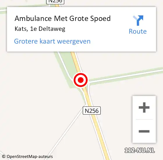 Locatie op kaart van de 112 melding: Ambulance Met Grote Spoed Naar Kats, 1e Deltaweg op 2 juni 2020 20:27