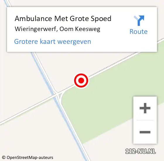 Locatie op kaart van de 112 melding: Ambulance Met Grote Spoed Naar Wieringerwerf, Oom Keesweg op 3 juni 2020 14:24