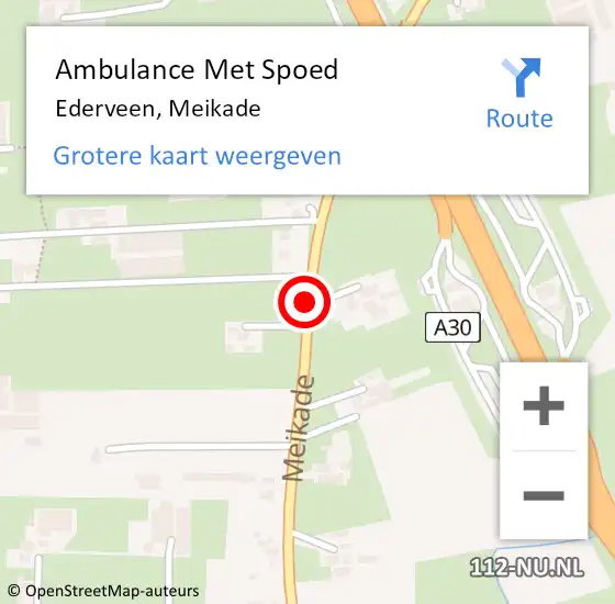 Locatie op kaart van de 112 melding: Ambulance Met Spoed Naar Ederveen, Meikade op 4 juni 2020 23:46