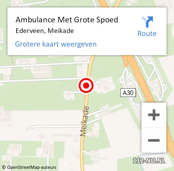 Locatie op kaart van de 112 melding: Ambulance Met Grote Spoed Naar Ederveen, Meikade op 4 juni 2020 23:47