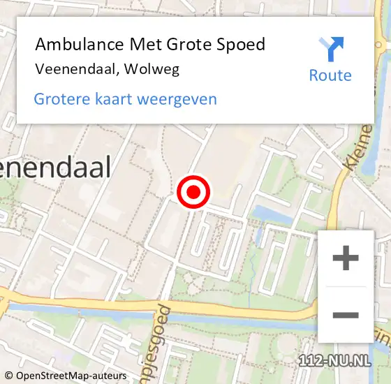 Locatie op kaart van de 112 melding: Ambulance Met Grote Spoed Naar Veenendaal, Wolweg op 5 juni 2020 10:50