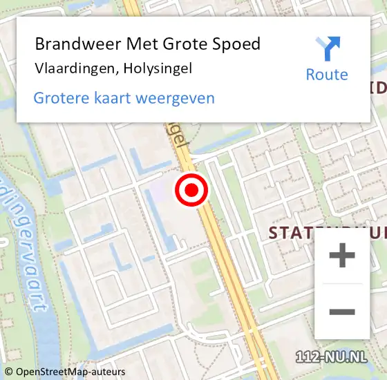 Locatie op kaart van de 112 melding: Brandweer Met Grote Spoed Naar Vlaardingen, Holysingel op 6 juni 2020 11:29