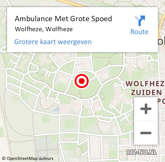 Locatie op kaart van de 112 melding: Ambulance Met Grote Spoed Naar Wolfheze, Wolfheze op 9 juni 2020 21:42