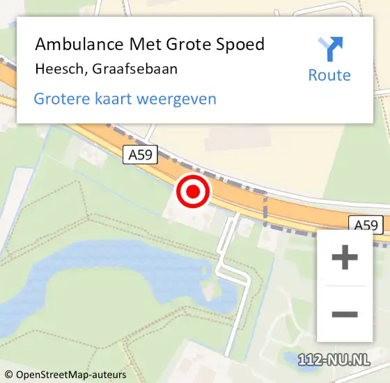 Locatie op kaart van de 112 melding: Ambulance Met Grote Spoed Naar Heesch, Graafsebaan op 9 juni 2020 22:13