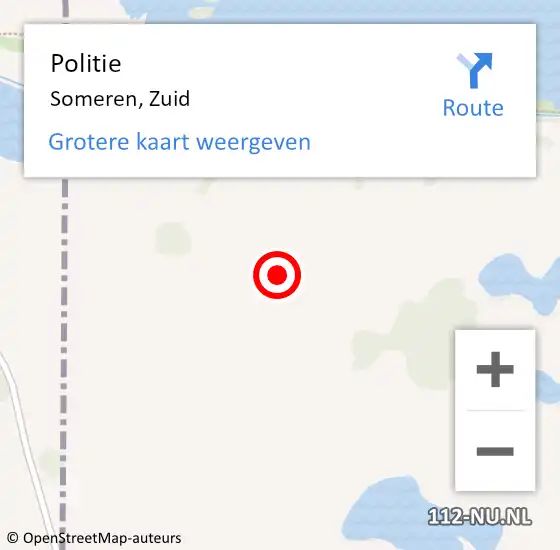 Locatie op kaart van de 112 melding: Politie Someren, Zuid op 12 juni 2020 11:29
