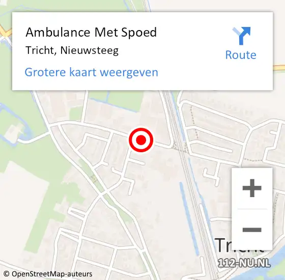 Locatie op kaart van de 112 melding: Ambulance Met Spoed Naar Tricht, Nieuwsteeg op 13 juni 2020 16:48