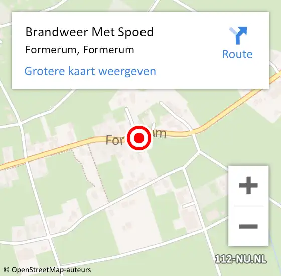 Locatie op kaart van de 112 melding: Brandweer Met Spoed Naar Formerum, Formerum op 14 juni 2020 06:54