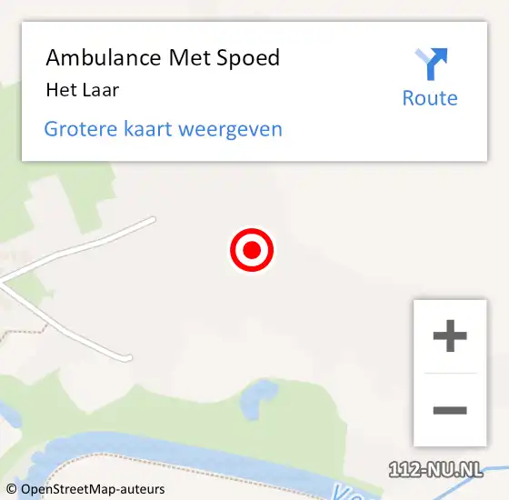 Locatie op kaart van de 112 melding: Ambulance Met Spoed Naar Het Laar op 17 juni 2020 08:55