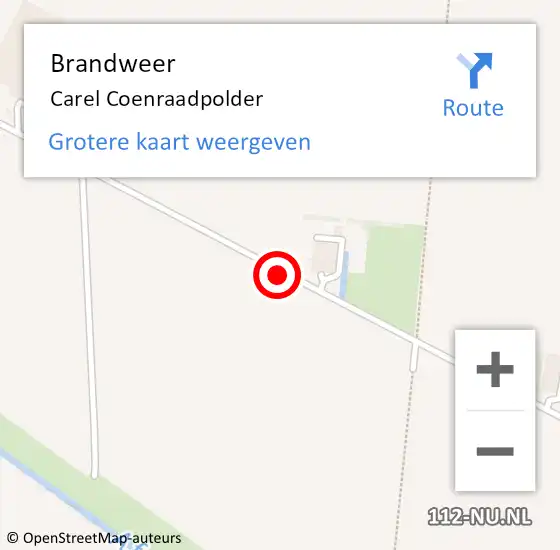 Locatie op kaart van de 112 melding: Brandweer Carel Coenraadpolder op 17 juni 2020 14:02