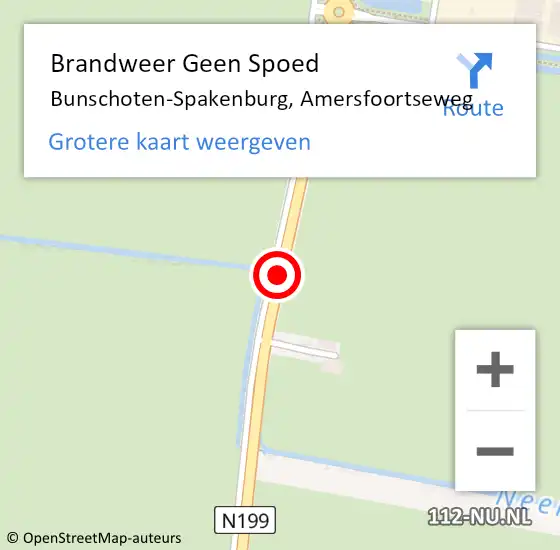 Locatie op kaart van de 112 melding: Brandweer Geen Spoed Naar Bunschoten-Spakenburg, Amersfoortseweg op 18 juni 2020 09:35