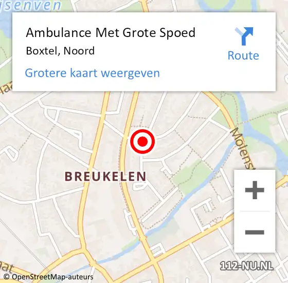 Locatie op kaart van de 112 melding: Ambulance Met Grote Spoed Naar Boxtel, Noord op 19 juni 2020 02:47