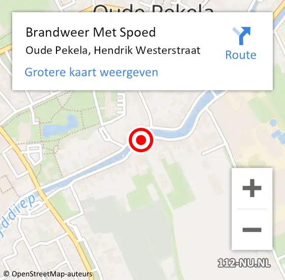 Locatie op kaart van de 112 melding: Brandweer Met Spoed Naar Oude Pekela, Hendrik Westerstraat op 19 juni 2020 19:14