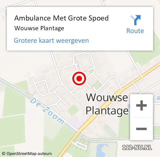 Locatie op kaart van de 112 melding: Ambulance Met Grote Spoed Naar Wouwse Plantage op 20 juni 2020 16:39