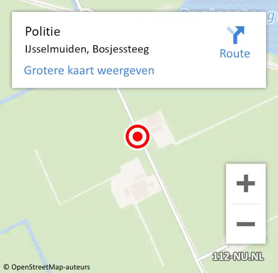 Locatie op kaart van de 112 melding: Politie IJsselmuiden, Bosjessteeg op 21 juni 2020 02:52