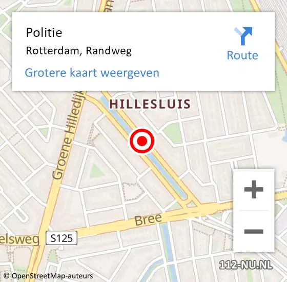 Locatie op kaart van de 112 melding: Politie Rotterdam, Randweg op 23 juni 2020 19:22