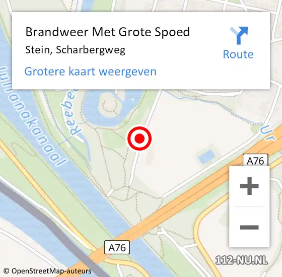Locatie op kaart van de 112 melding: Brandweer Met Grote Spoed Naar Stein, Scharbergweg op 25 juni 2020 20:19
