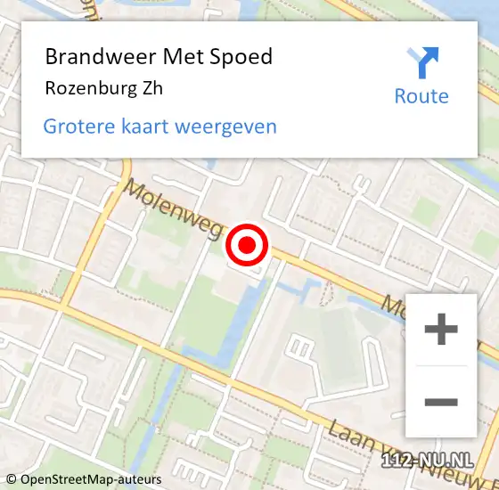 Locatie op kaart van de 112 melding: Brandweer Met Spoed Naar Rozenburg Zh op 27 juni 2020 18:25