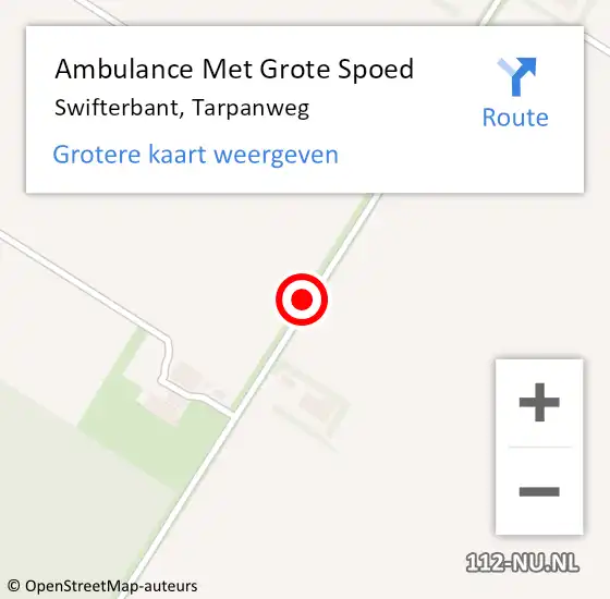 Locatie op kaart van de 112 melding: Ambulance Met Grote Spoed Naar Swifterbant, Tarpanweg op 28 juni 2020 19:16