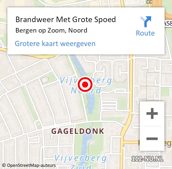 Locatie op kaart van de 112 melding: Brandweer Met Grote Spoed Naar Bergen op Zoom, Noord op 28 juni 2020 21:47
