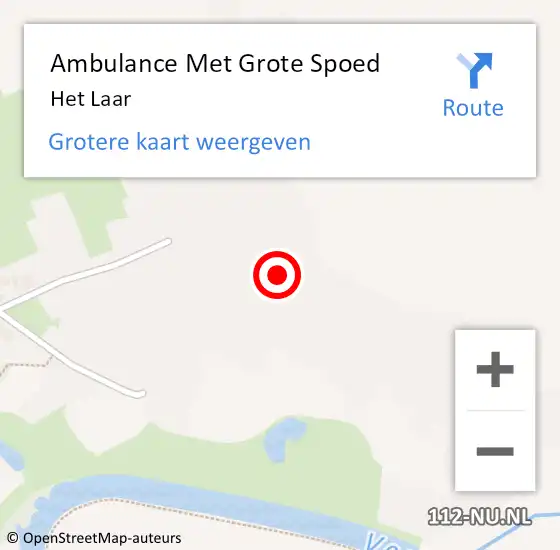 Locatie op kaart van de 112 melding: Ambulance Met Grote Spoed Naar Het Laar op 29 juni 2020 16:33