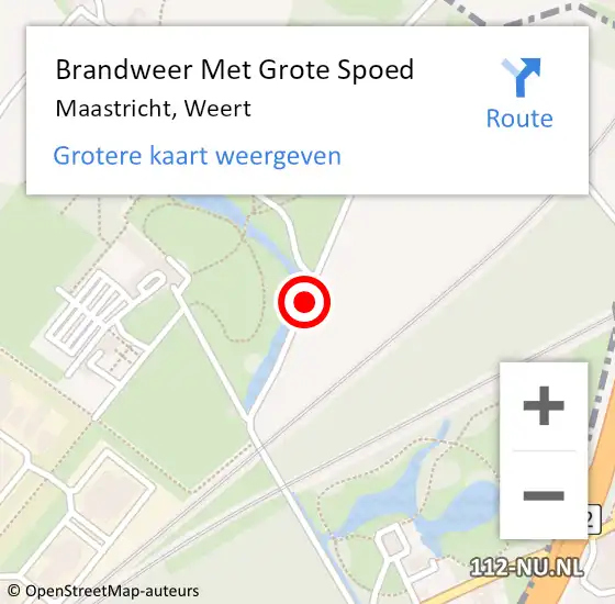 Locatie op kaart van de 112 melding: Brandweer Met Grote Spoed Naar Maastricht, Weert op 1 juli 2020 14:09