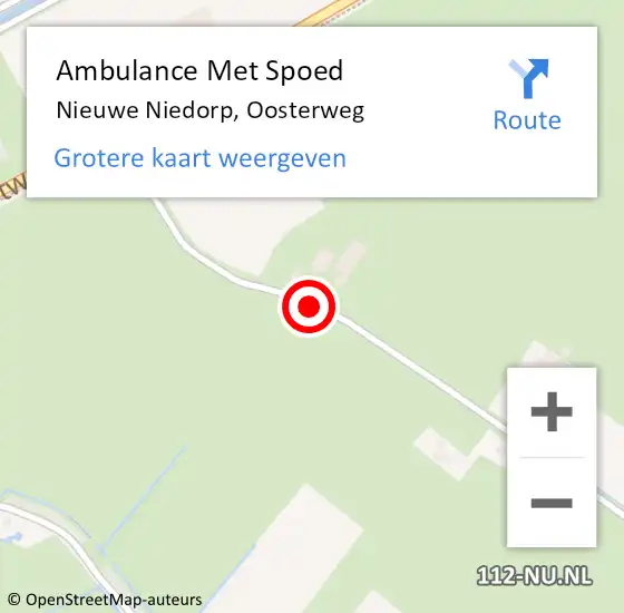 Locatie op kaart van de 112 melding: Ambulance Met Spoed Naar Nieuwe Niedorp, Oosterweg op 2 juli 2020 08:50