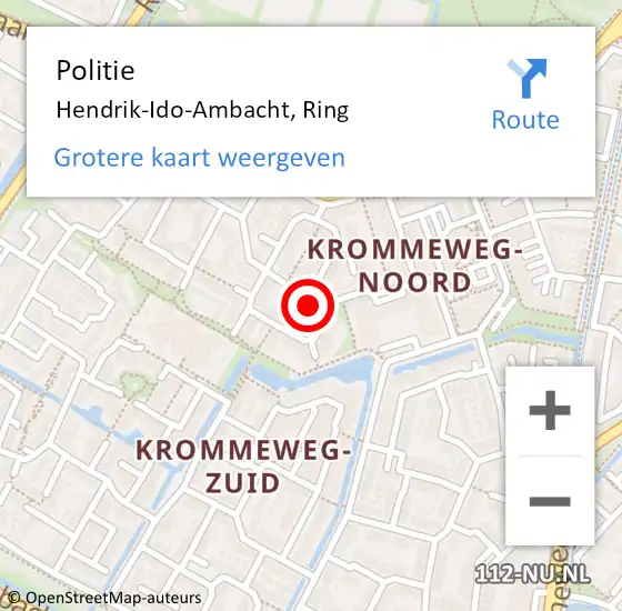 Locatie op kaart van de 112 melding: Politie Hendrik-Ido-Ambacht, Ring op 2 juli 2020 11:58