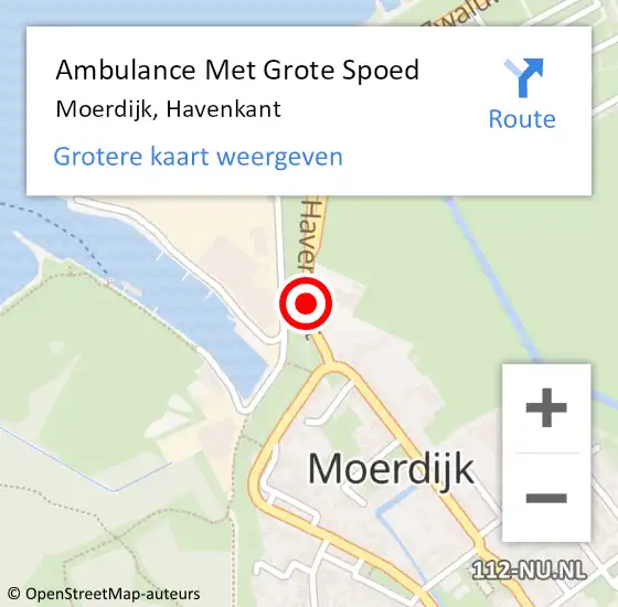Locatie op kaart van de 112 melding: Ambulance Met Grote Spoed Naar Moerdijk, Havenkant op 2 juli 2020 17:29