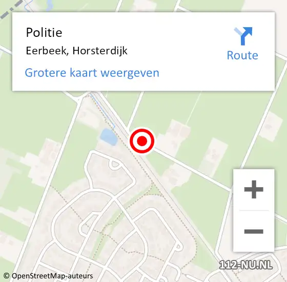 Locatie op kaart van de 112 melding: Politie Eerbeek, Horsterdijk op 3 juli 2020 11:36